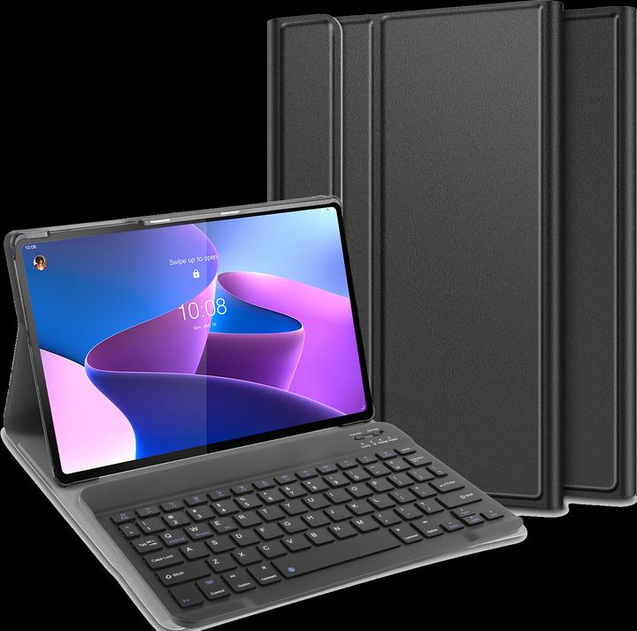 Actual product image Lenovo Tab P12 Pro hoes met toetsenbord - QWERTY Toetsenbord - Zwart (Eng. Int., Tab P12 Pro)