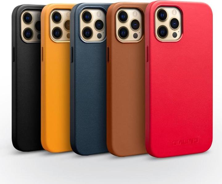 Immagine prodotto QiAlino Coque cuir véritable (compatibile MagSafe) (Apple iPhone 12)