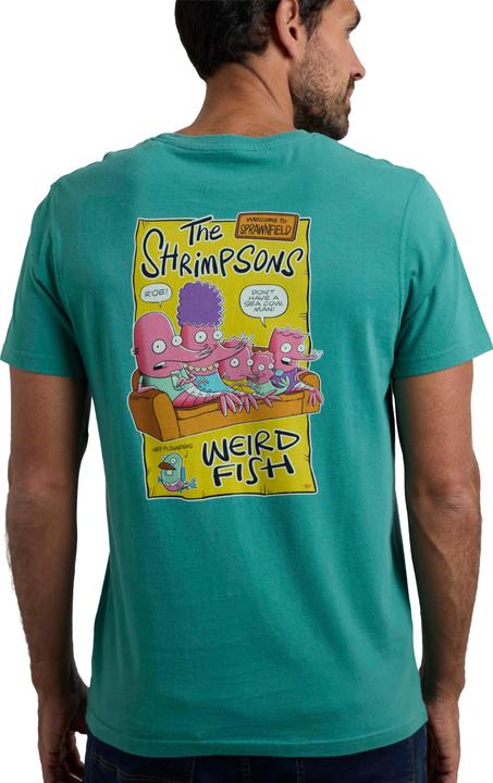 Actual product image Weird Fish Mens Shrimpsons Back Print T-Shirt (4XL)