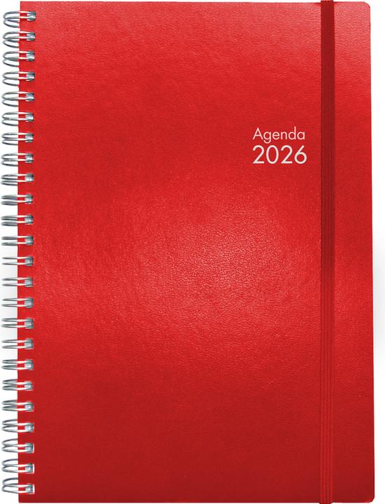 Simplex Wochenagenda Simply Flex 15 x 21 cm, 2026, Rot (15 x 21 cm, Allemand)