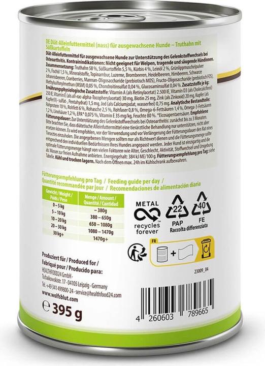 Produktbild Wolfsblut VetLine Joint Care Nassfutter Hund 395 g (Adult, 1 Stk., 395 g)