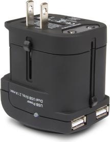 Immagine prodotto Hamlet Traver Adapter adattatore universale da viaggio per prese elettriche più caricatore usb (1750 W)