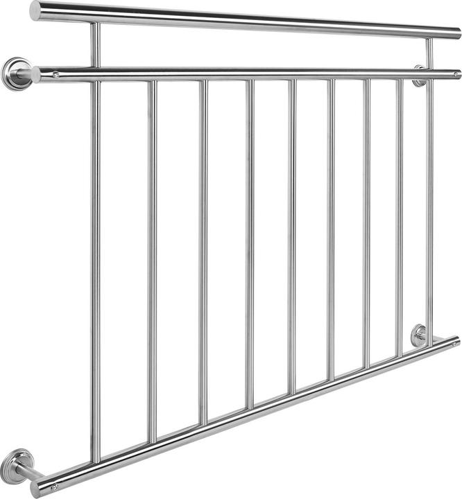 Produktbild Wiltec Balkongeländer Edelstahl 90x128cm französischer Balkon Geländer Robust
