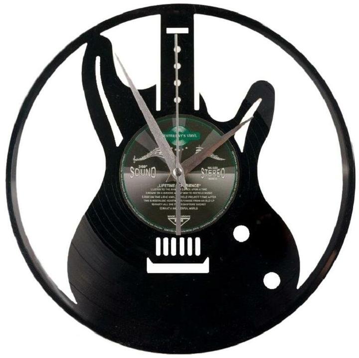 Produktbild Wanduhr Guitar Ø 30 cm, Schwarz (30 cm)