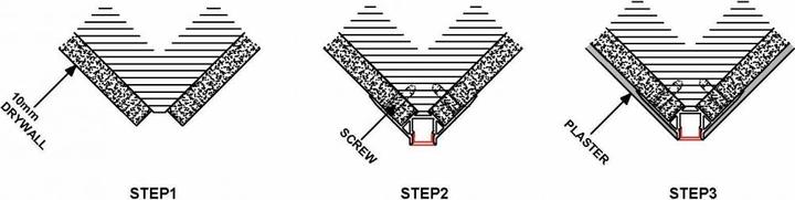 Image du produit Synergy 21 LED UProfil 200cm ALU070R Profilé d'angle pour placoplâtre