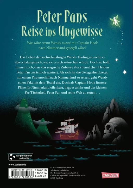 Produktbild Disney – Twisted Tales: Peter Pans Reise ins Ungewisse (Deutsch, Walt Disney, Liz Braswell, Ronald Gutberlet, 2022)