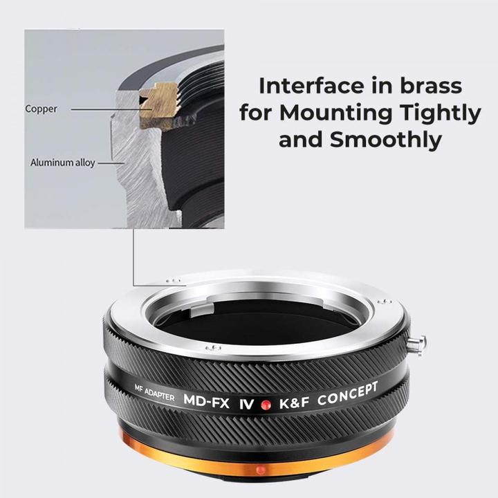 Produktbild K&F Concept High Precision lens adapter, matte paint, orange, MD-FX IV PRO