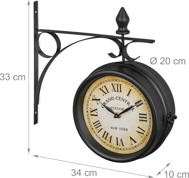 Image du produit Relaxdays Horloge de la gare (34 cm)