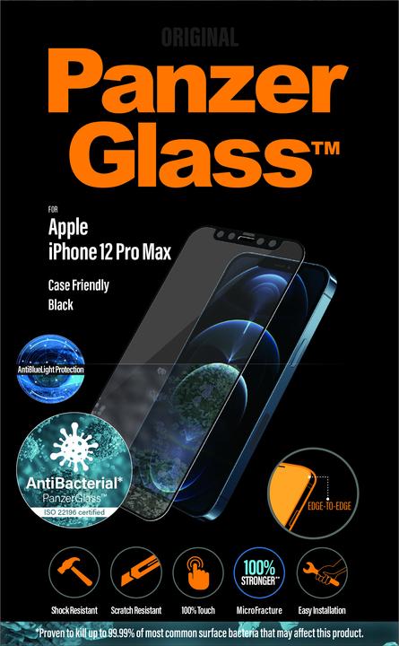 Actual product image PanzerGlass Case Friendly Black AB ABL (1 Piece, Apple iPhone 12 Pro Max)