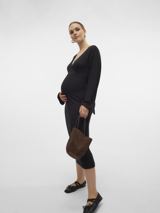 Produktbild Mamalicious Normal geschnitten V-Ausschnitt Midikleid Kleid (M)