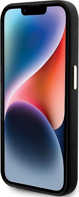 Actual product image Guess GUHCP15LSMBSLK iPhone 15 Pro 6.1" czarny/black hardcase Silicone Script Metal Logo & Frame (Apple iPhone 15 Pro)