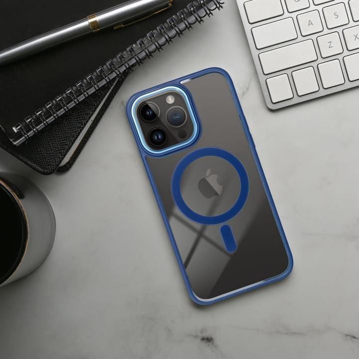 Produktbild OEM Back panel cover COLOR EDGE MAG COVER case compatible with MagSafe for IPHONE 14 navy blue (Apple iPhone 14)