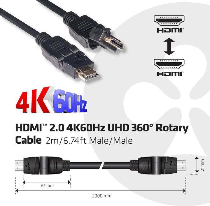 Produktbild Club 3D HDMI (Typ A) — HDMI (Typ A) (2 m, HDMI)