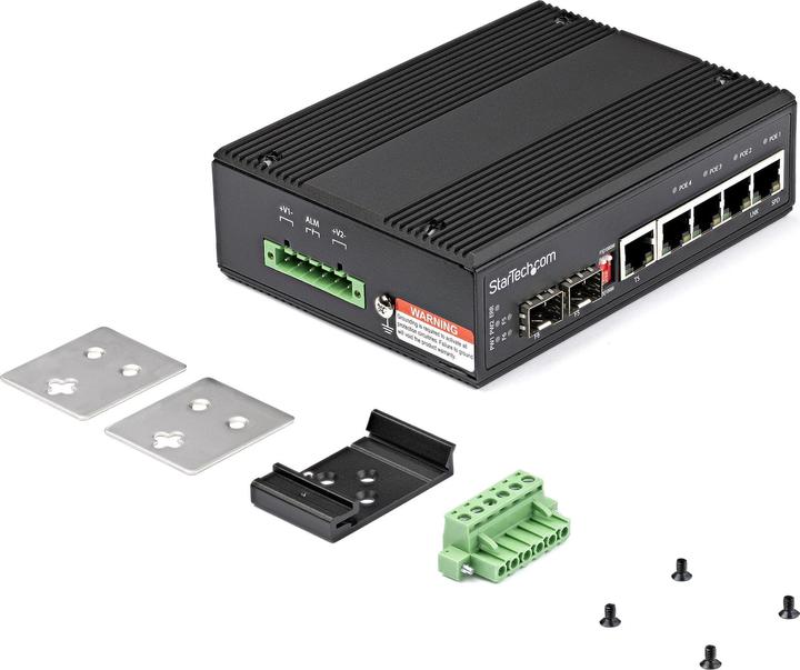 Immagine prodotto StarTech .com Interruttore industriale 6 porte Gigabit Ethernet (6 Porti)