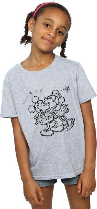 Immagine prodotto Disney Mickey And Minnie Mouse Kiss Sketch Maglietta Ragazze (140, 146)