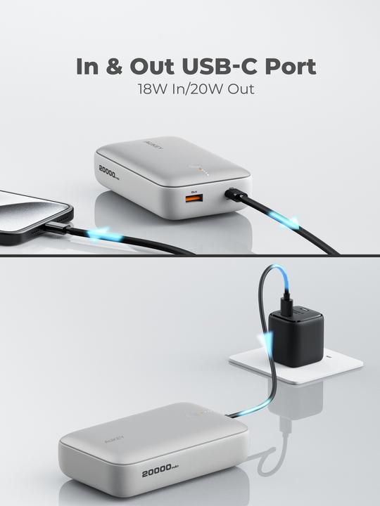 Productafbeelding Aukey Spark Mini (20000 mAh, 20 W, 74 Wh)