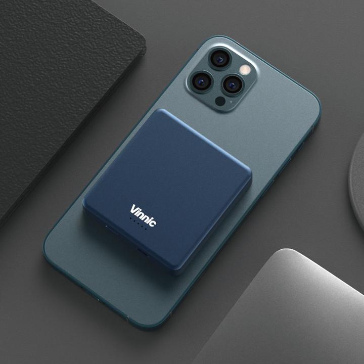 Produktbild Vinnic MANA Magnetic Wireless Powerbank 8.000mAh, blue (8000 mAh, 20 W, 30.80 Wh)