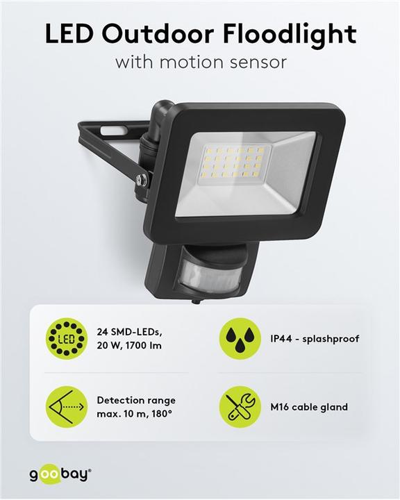 Immagine prodotto Goobay Faretto da esterno a LED (1706 lm, IP44)