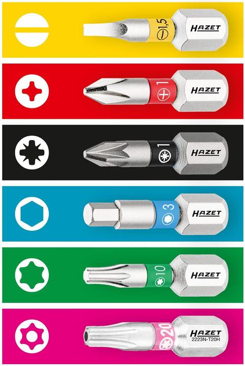 Actual product image HAZET Tool set ∙ TORX 1557/58 ∙ Square, hollow 6.3 mm (1/4 inch), Square, hollow 10 mm (3/8 inch),…