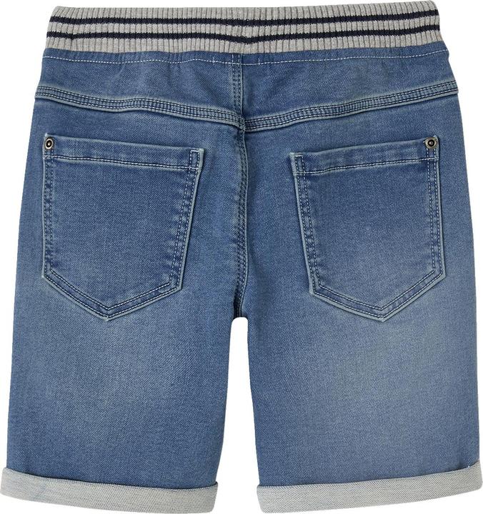 Actual product image Vertbaudet Boys' shorts with slip-on waistband, denim look (104)