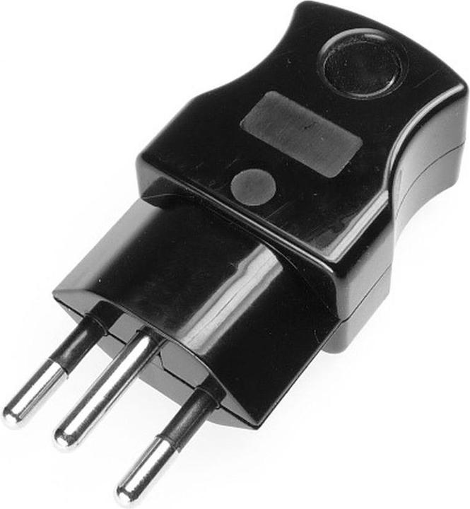 Image du produit Elbro Fiche mobile T12 noir avec entrée de câble horizontale et verticale