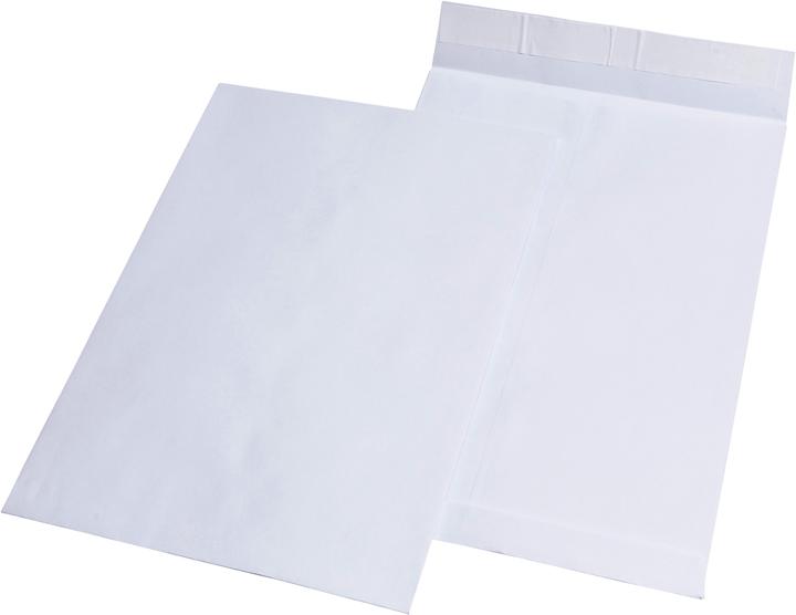 Produktbild Elepa Versandtasche Faltentasche, DIN C4, mit Haftklebung, weiss, Kraft Offset, 120g/qm