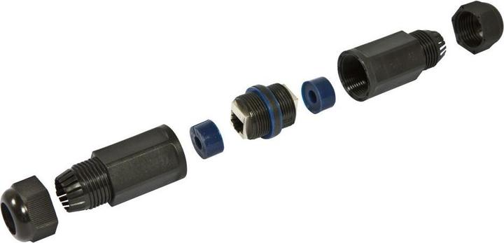 Produktbild Synergy 21 TP-TP Kupplung,RJ45 CAT6A, IP68 Outdoor, bis 3-8mm - bestehende RJ45 Stecker verwenden, Synergy21 (Netzwerk Kupplung)