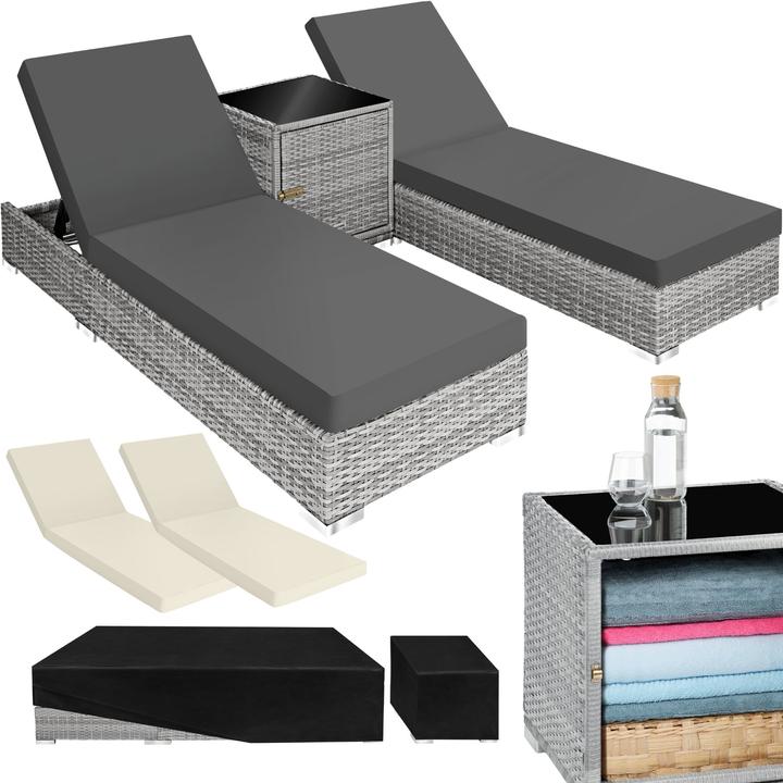 Image du produit tectake Bains de soleil (184 cm)