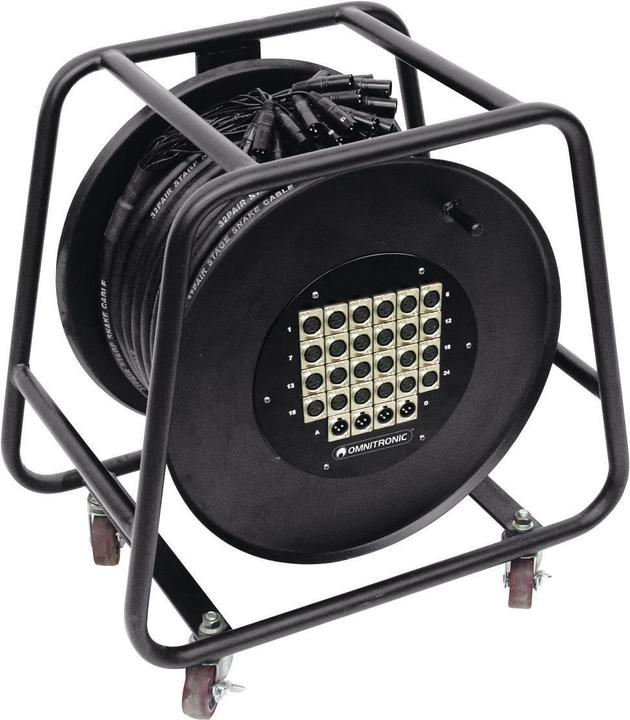 Omnitronic Multicore-Kabeltrommel 24IN/4OUT, XLR 30m