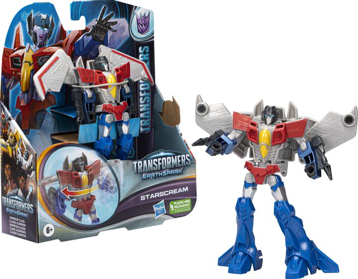 Produktbild Hasbro Transformers Spielzeug EarthSpark Warrior-Klasse Starscream Action-Figur, Roboterspielzeug für Kinde