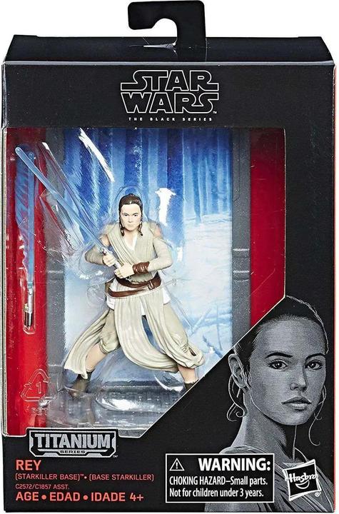 Produktbild Hasbro Disney Star Wars The Force Awakens 40th Anniversary Black Titanium Series 2 Rey Die Cast Action Figu