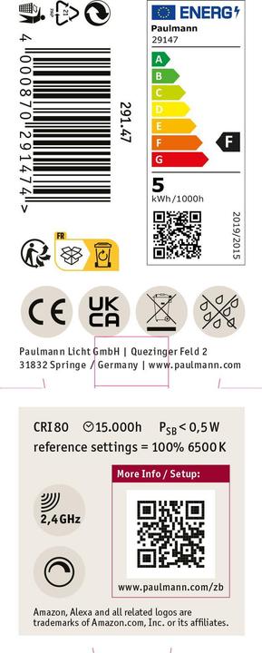Productafbeelding Paulmann Reflector Zigbee (GU10, 4 W, 350 lm, 1 x, F)