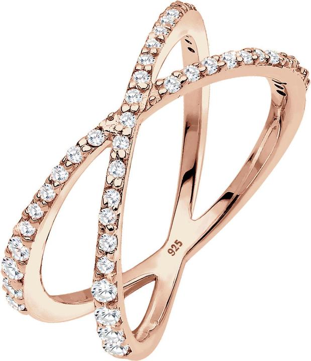 Elli Ring Kreuz Symbol Zirkonia 925 Sterling Silber
