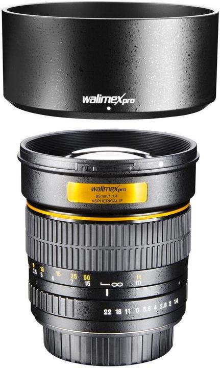 Immagine prodotto Walimex pro Obiettivo Pro 85mm, f/1.4 IF, Canon (Canon EF, Full-frame)