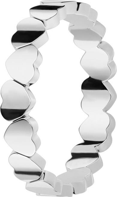Image du produit Star Piercing Bague argent coeurs connectés (Acier chirurgical 316L, sans laiton)