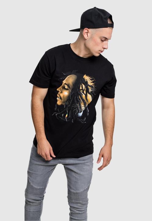 Immagine prodotto Mister Tee Maglietta con la faccia da leone di Bob Marley (S)