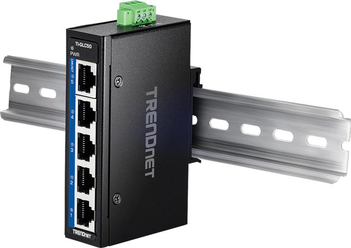 Image du produit Trendnet TI-GLC50 Mini rail DIN industriel à 5 ports Gigabit (5 Ports)