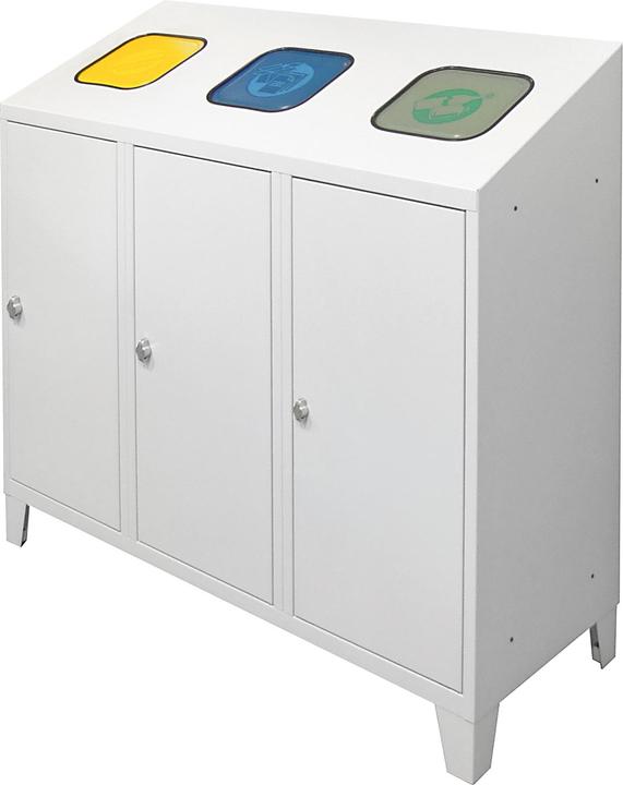 Actual product image ADB Waste separator 3x 120.0 l light grey (120 l)