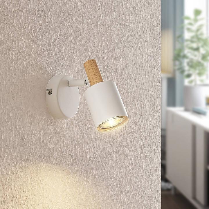 Produktbild Lindby Junes LED-Wandstrahler, einflammig, weiss (GU10)