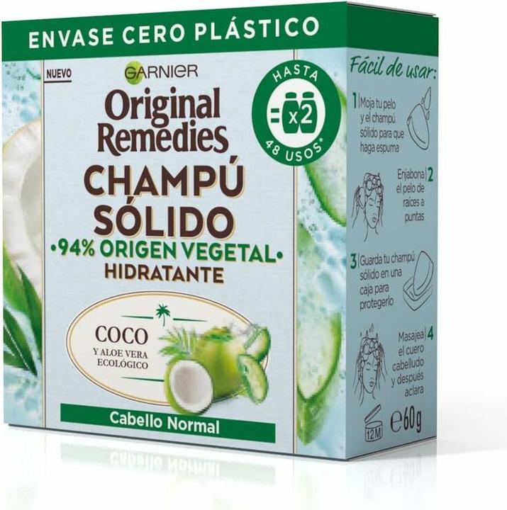 Garnier Original Remedies Champu Solido Cabello Normal 60g (Festes Shampoo)