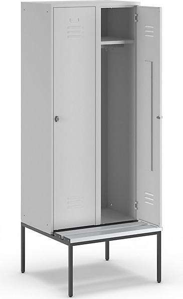 Actual product image Wolf Clothes locker with bench underneath (80 cm, 214 cm)