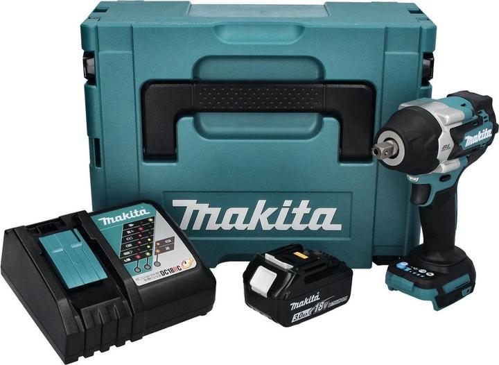 Actual product image Makita DTW 701 RF1J Battery impact wrench 18 V 700 Nm 1/2" XPT Brushless + 1x Battery 3.0 Ah + (Rechargeable battery operated)