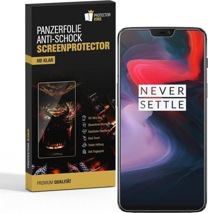 Produktbild Protectorking 4x Panzerfolie Anti-Shock HD Klar (4 Stück, OnePlus 6)