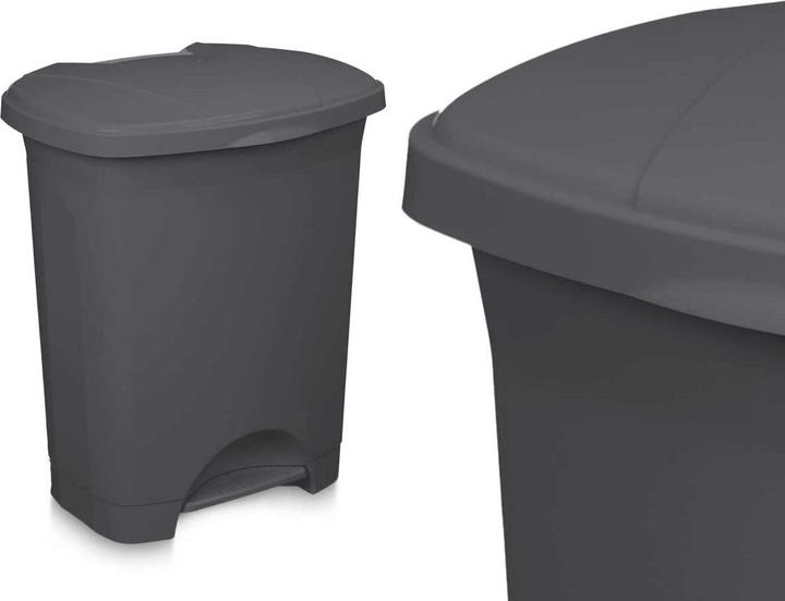 Image du produit Natec Papierkorb mit Pedal Anthrazit Kunststoff 30 L (4 Stück) (30 l)