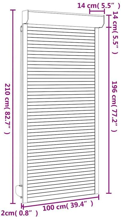 Actual product image VidaXL Helin (100 x 210 cm)