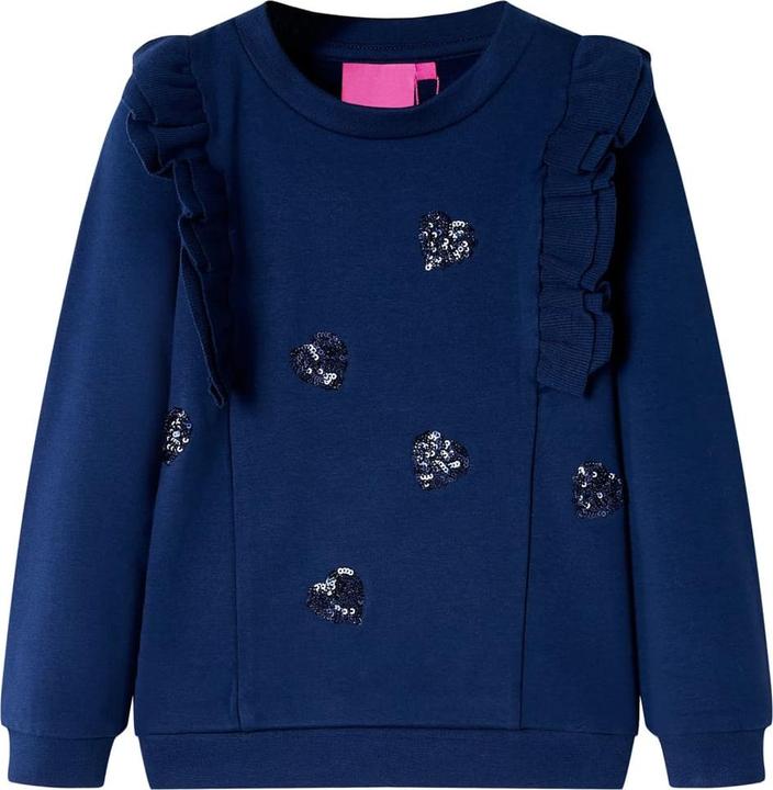 VidaXL Kinder-Sweatshirt Marineblau 104,Material: 95 % Baumwolle. 5 (104)