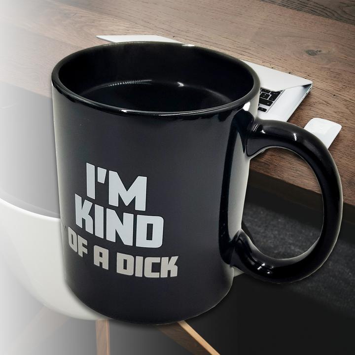 Actual product image Mad Monkey Kind of a Dick mug with colour change due to heat (300 ml, 1 x)