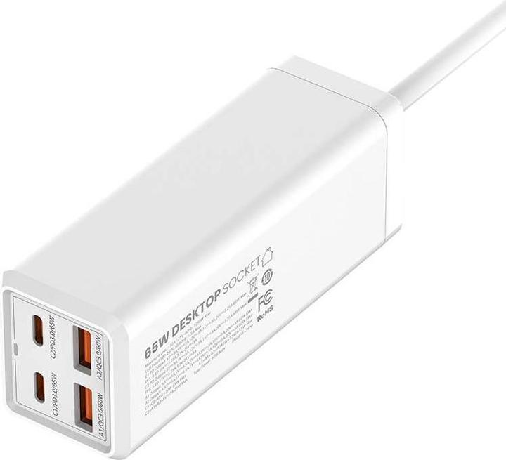 Image du produit Ldnio Barrette d'alimentation avec 1 prise AC, 2x USB, 2x USB-C SC1418, EU/US, (blanc)