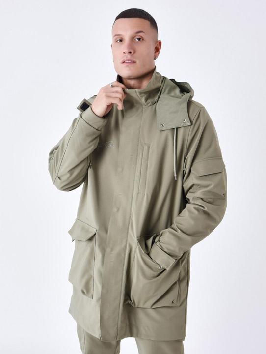 Project X Paris Lange Steppjacke mit Taschen (L)