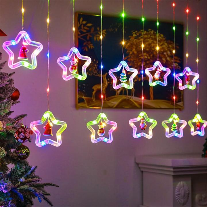 Image du produit Cover-Discount Guirlande lumineuse LED rideau étoiles (3 m)
